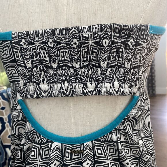 Roxy Perfect Life Dress Womens Large Geometric Strapless Short mini NWT - Picture 5 of 7